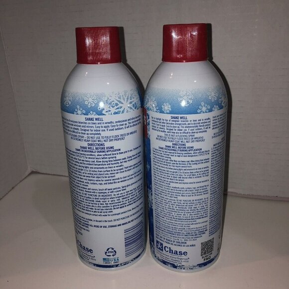 Lot of 2 Santa Fake Snow Spray Flocking Tree & Window Christmas 9 and 10 oz - Picture 3 of 7